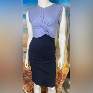 New Carven cotton stretch knit twist knot dress